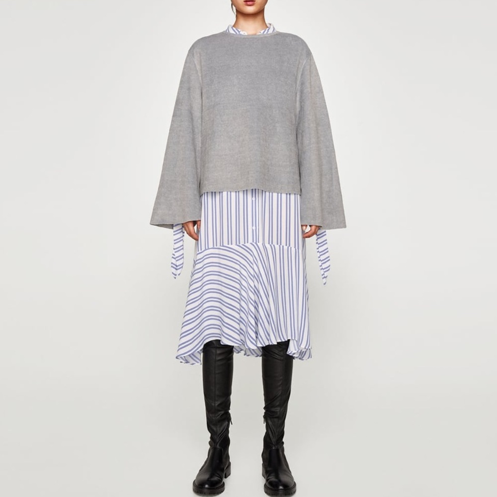 Zara Faux Fur Sweatshirt